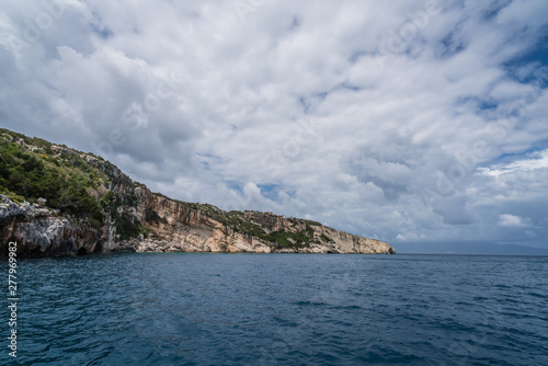 Coastline cliffs near Blue Caves