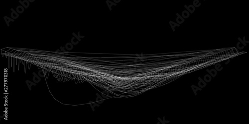 Spider web 3d illustration isolated on the black background © max79im