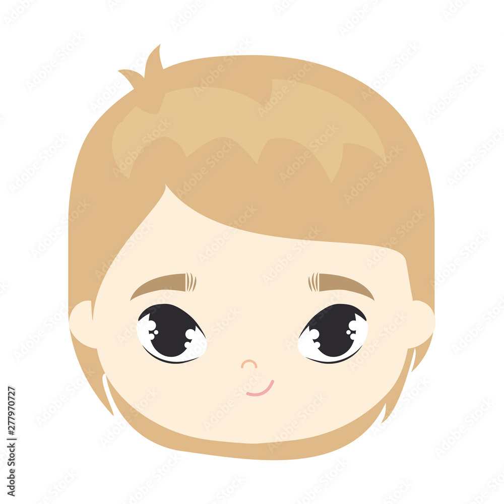 head of cute little girl avatar character