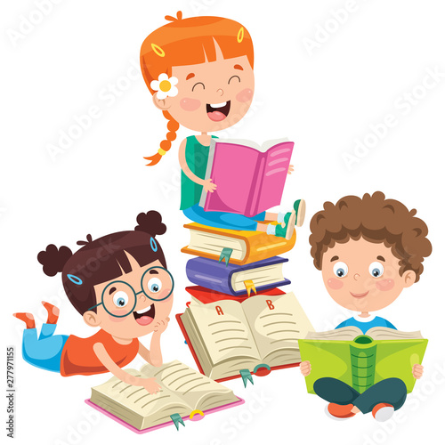 Vector Illustration Of Children Education