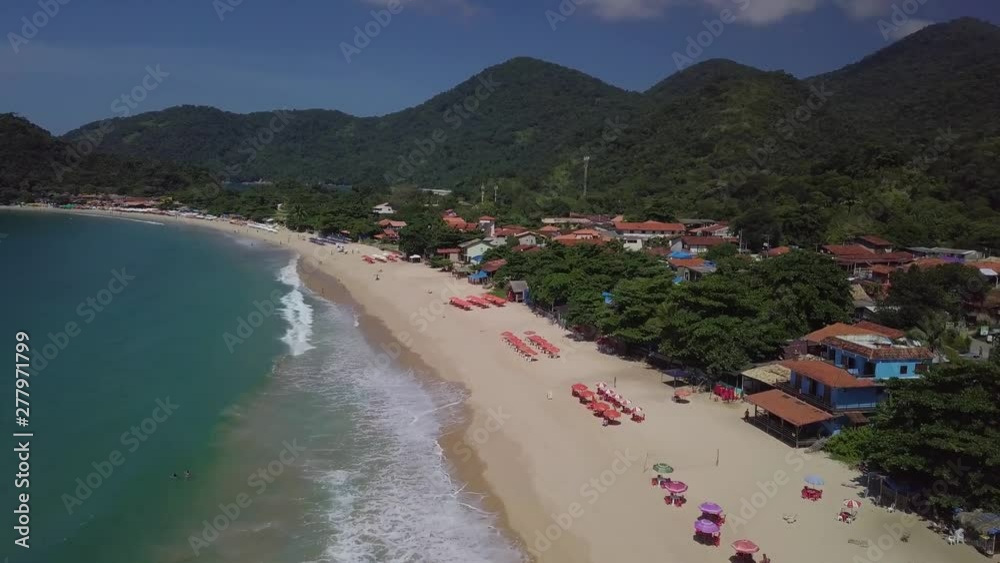 Aerial view of Trindade Beach in Paraty, Rio de Janeiro, Brazil Aerial view of Trindade Beach in Paraty, Rio de Janeiro, Brazil