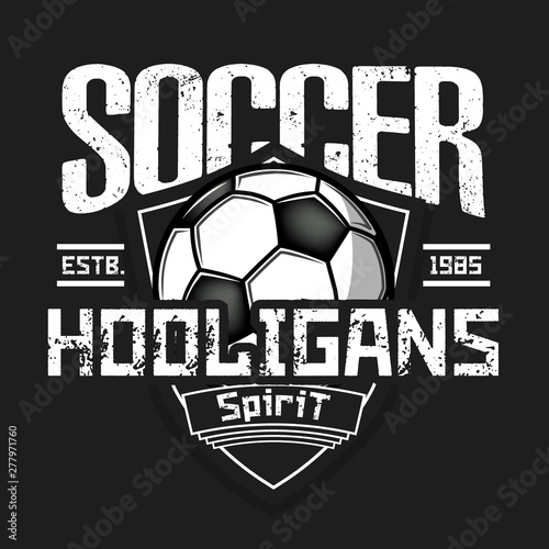 Soccer logo. Soccer hooligans spirit 