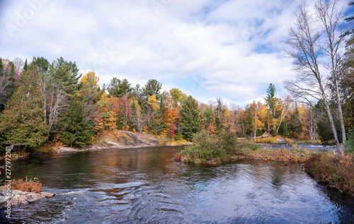 Autumn Colors Along River
