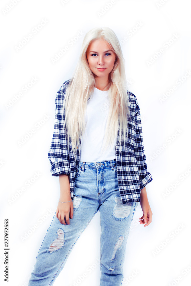 young pretty blond teenage girl close up portrait, lifestyle people concept isolated, teens fashion young pretty blond teenage girl close up portrait, lifestyle people concept isolated, teens fashion