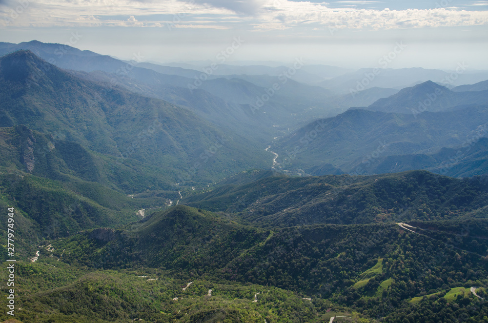 View from Moro Rock towards the south, Sequoia National Park, California, USA View from Moro Rock towards the south, Sequoia National Park, California, USA