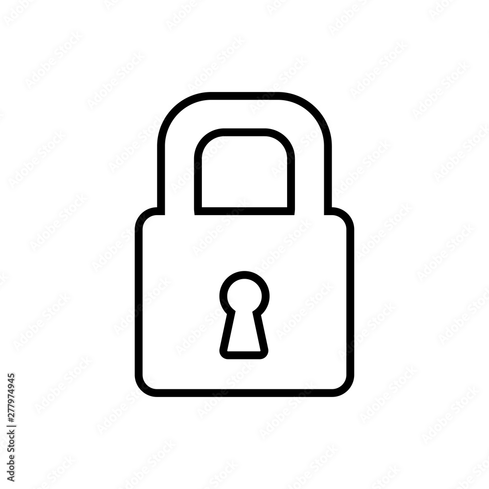 Lock icon vector symbol illustration Lock icon vector symbol illustration
