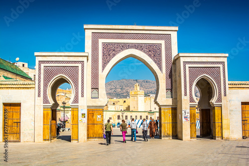 Fes, Morocco - October 17, 2013. Old Medina during Eid al Adha festival