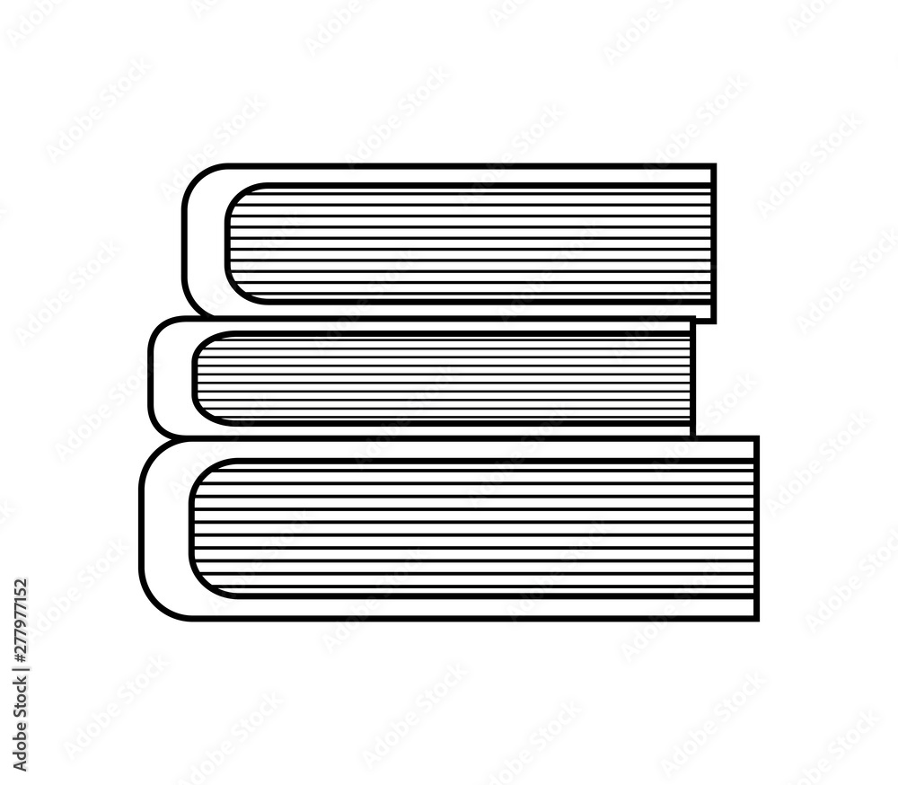 pile of library books isolated icon pile of library books isolated icon