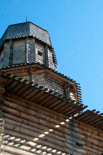 Tomsk Russia,building built using traditional wood materials and methods