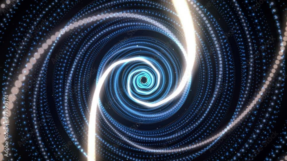 4K Abstract technology yellow neon lines spiral tunnel. Blue dots construction. Camera rotates and moves forward towards the vivid light flare. Dynamic background for project 4K Abstract technology yellow neon lines spiral tunnel. Blue dots construction. Camera rotates and moves forward towards the vivid light flare. Dynamic background for project
