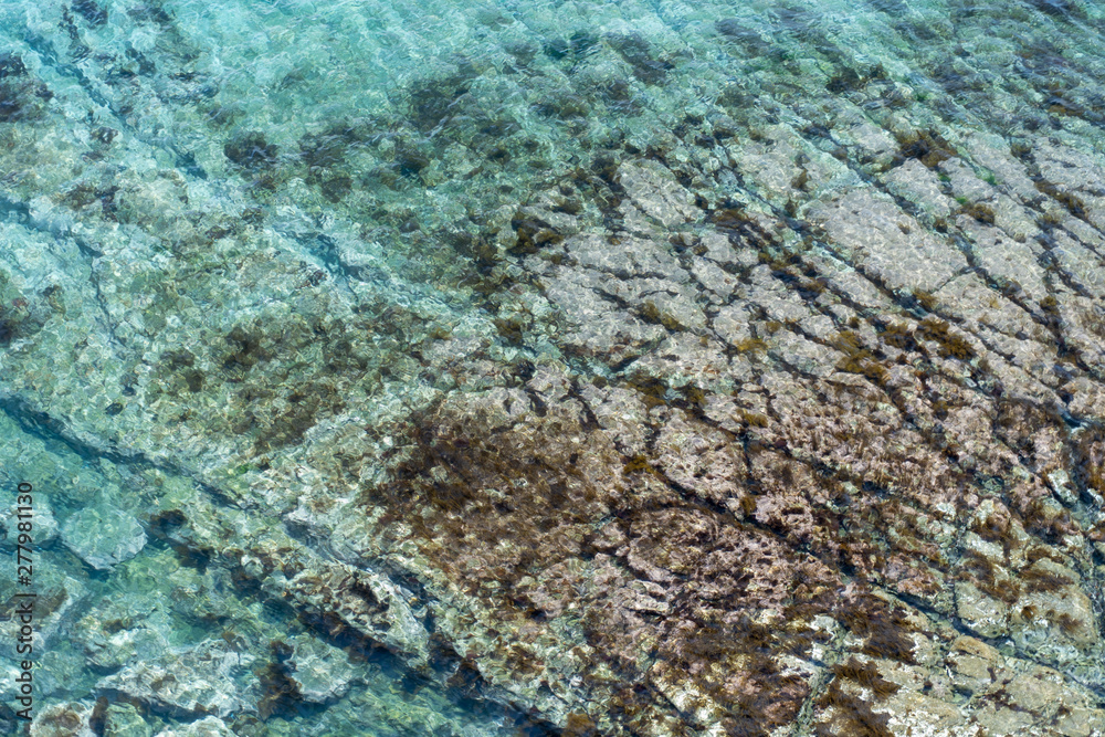 sea picture with clear water with bottom traces sea picture with clear water with bottom traces