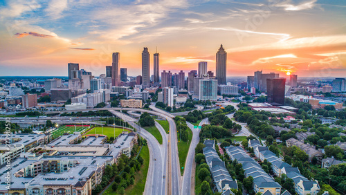 Atlanta, Georgia, USA Skyline Aerial Panorama photo