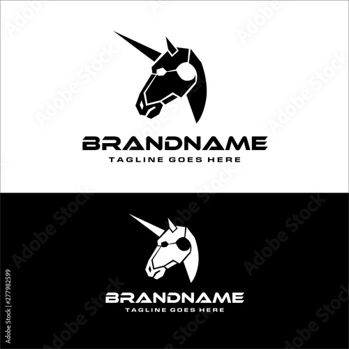 Iron Horse Unicorn Head Logo