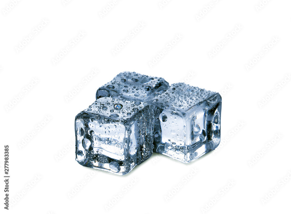 ice cubes on white background ice cubes on white background