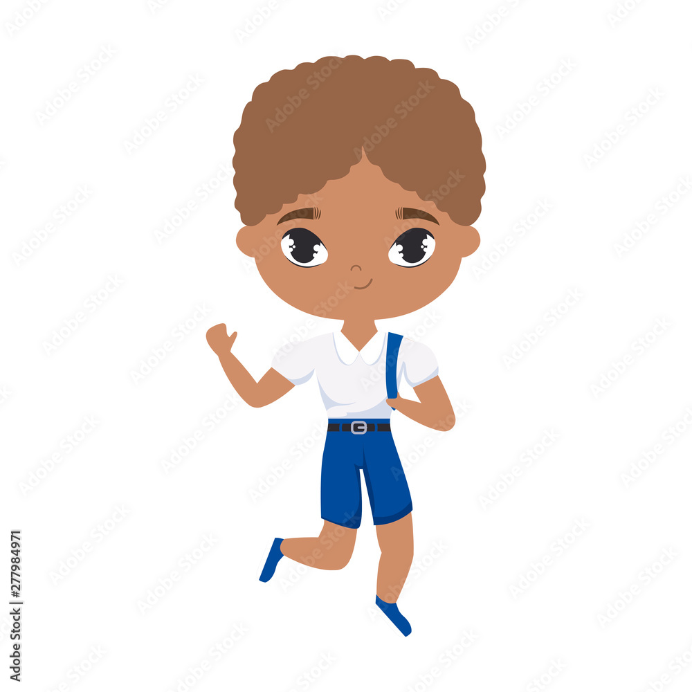 cute little student boy afro avatar character cute little student boy afro avatar character