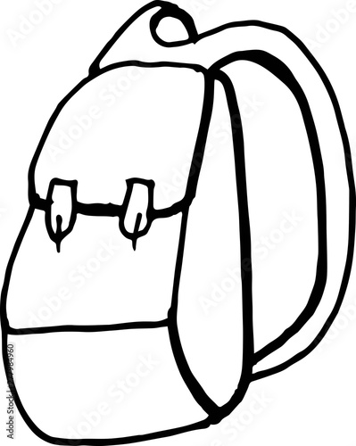 hand-drawing backpack - for school and university. doodle vector illustration for stikcers and posters