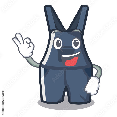 Okay overalls in the a character shape