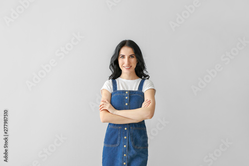 Portrait of beautiful woman...