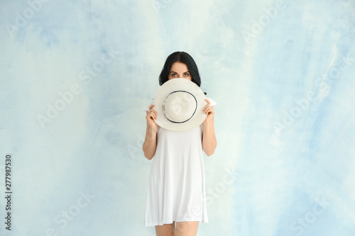 Portrait of beautiful woman...