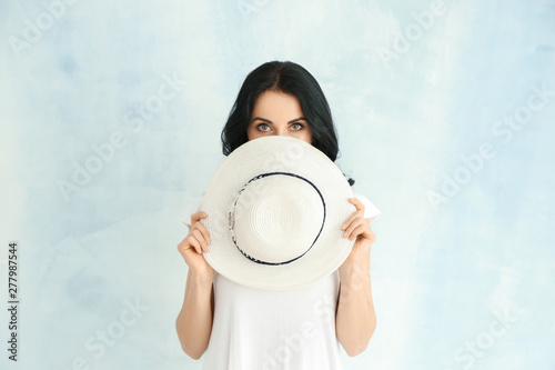 Portrait of beautiful woman...