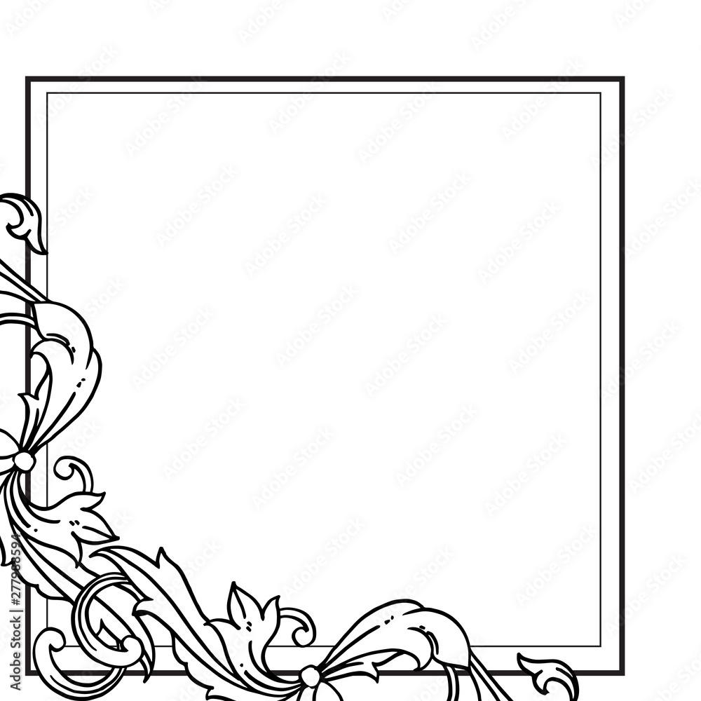 Elegant frame on white, art modern, banners and posters. Vector Elegant frame on white, art modern, banners and posters. Vector