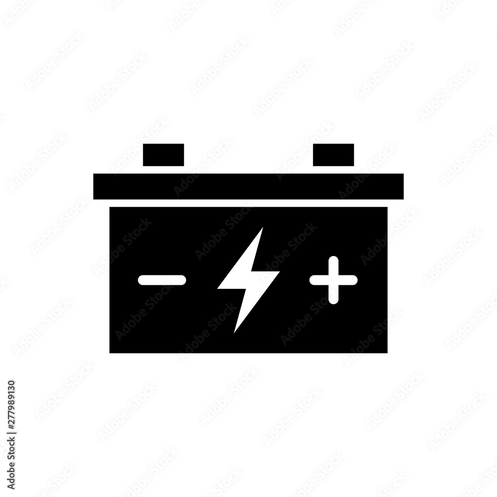 Car battery icon vector Car battery icon vector