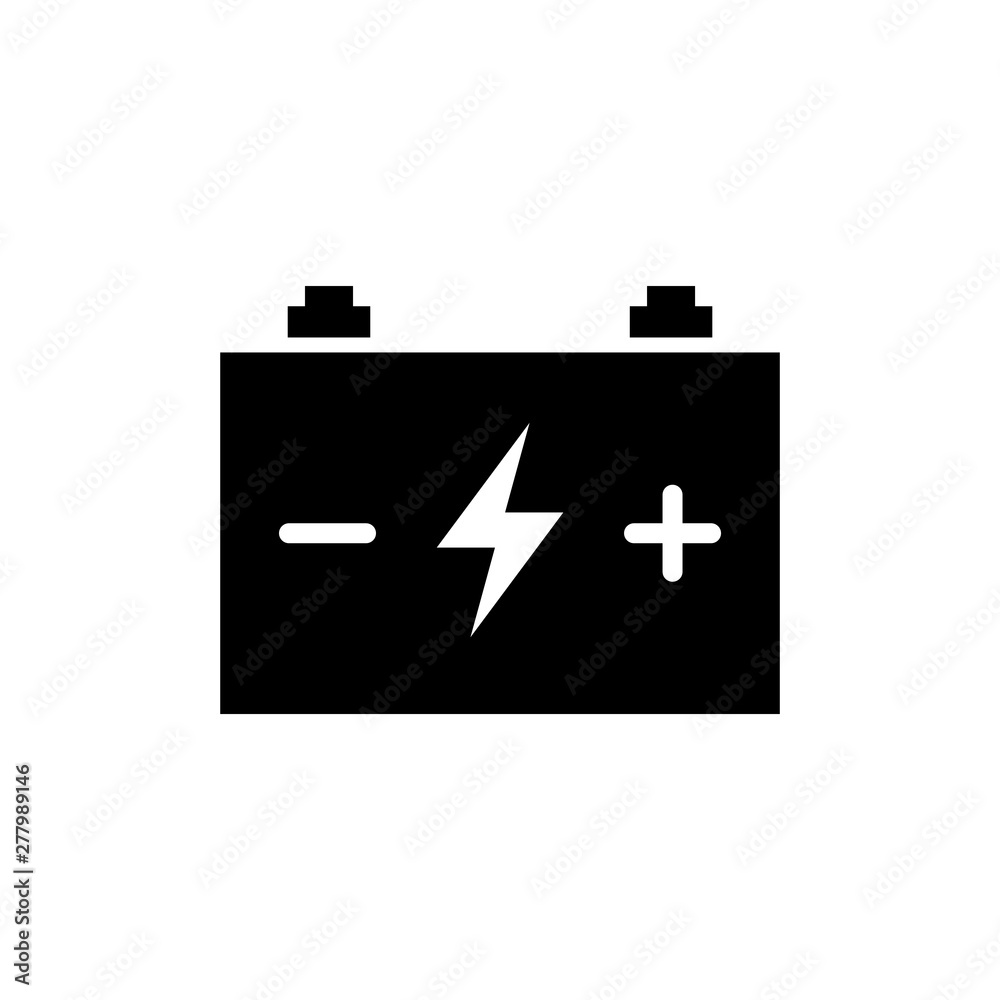 Car battery icon vector Car battery icon vector