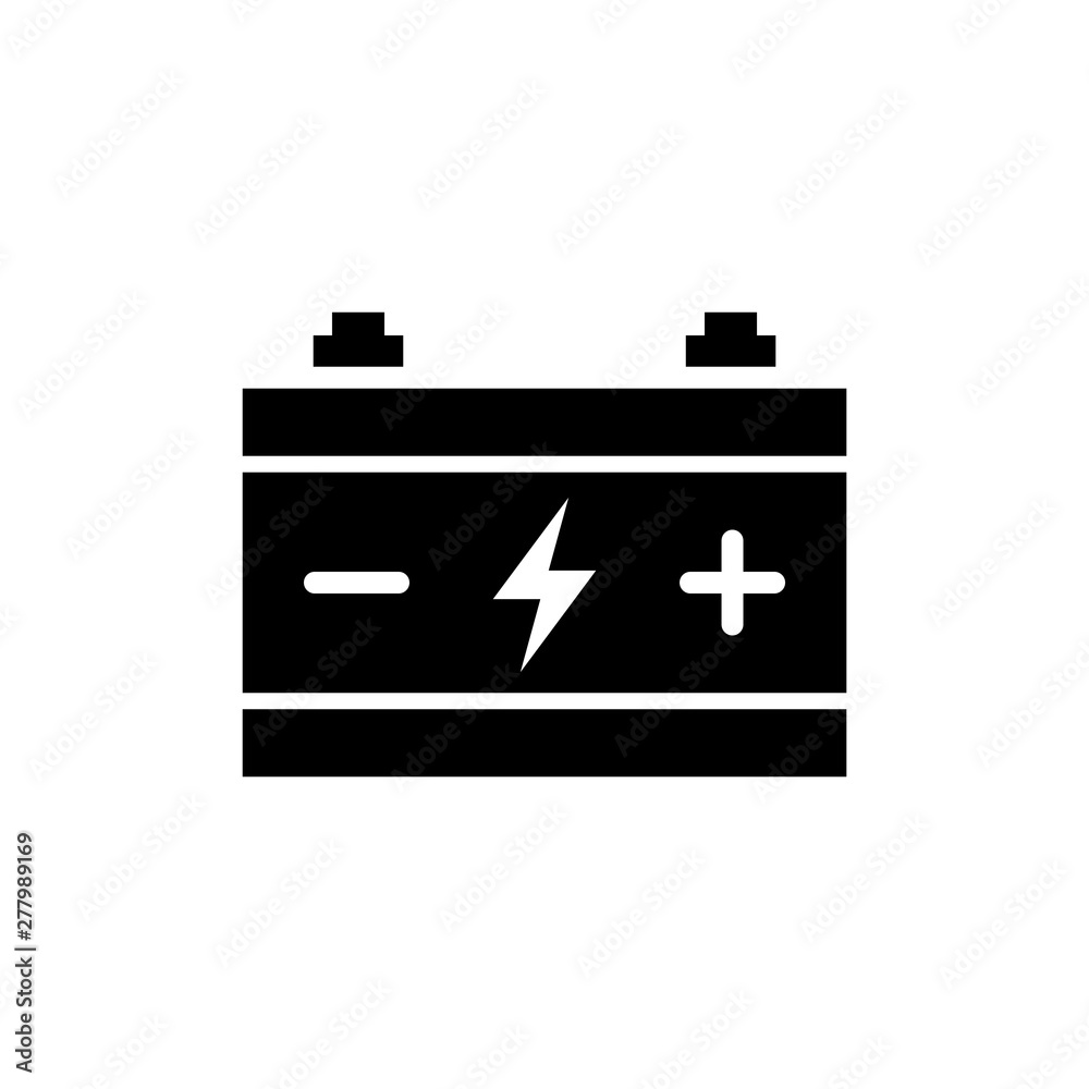 Car battery icon vector Car battery icon vector