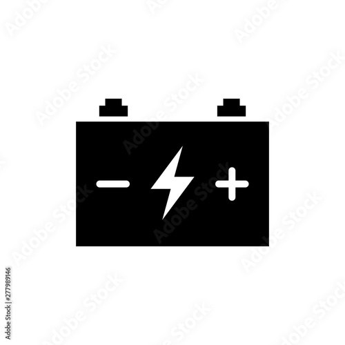 Car battery icon vector