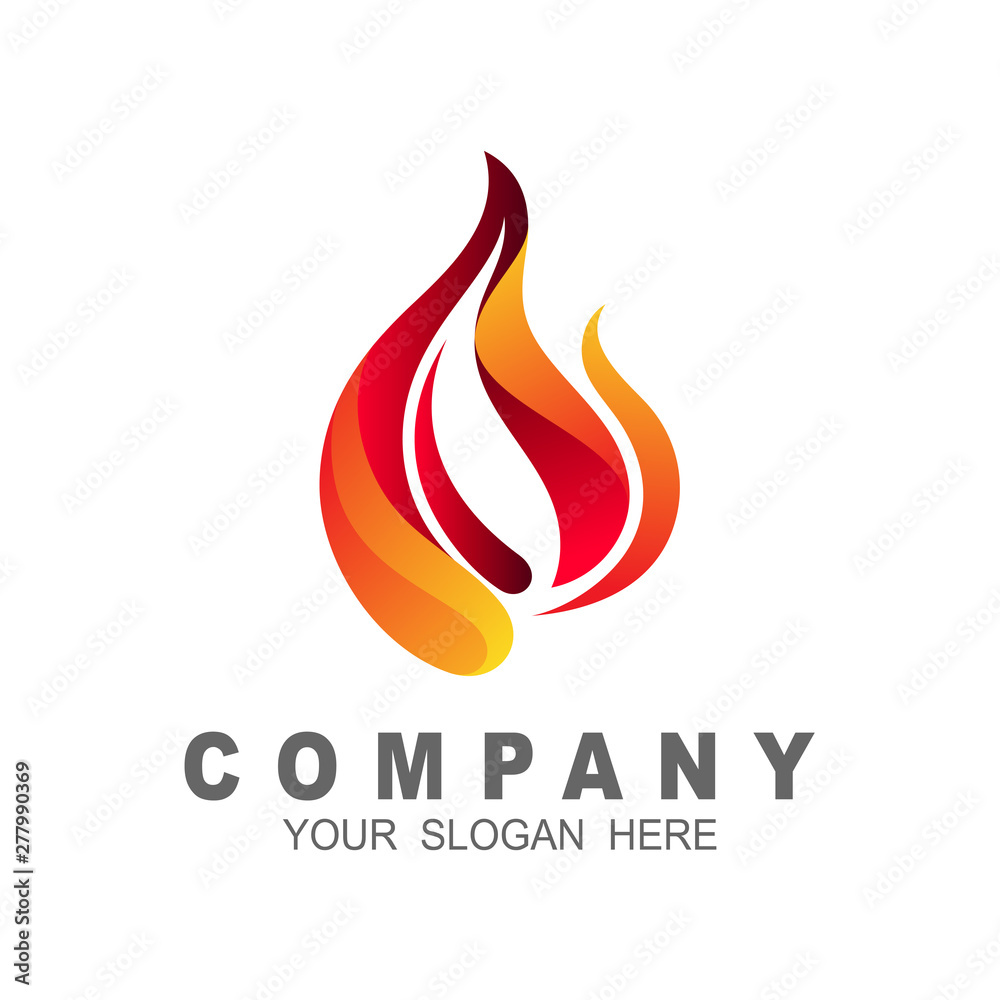 Flame logo template, fire vector design Flame logo template, fire vector design