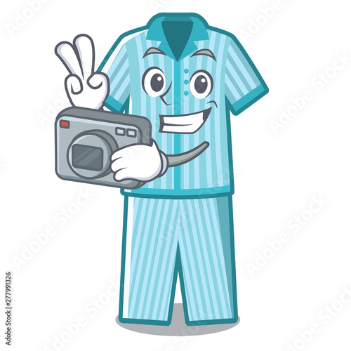 Photographer pyjamas placed on a cartoon bed