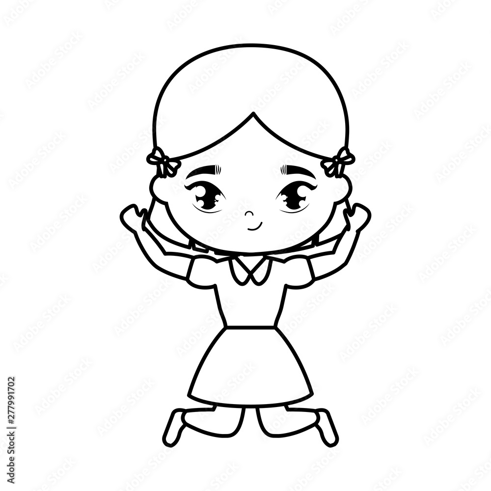cute little student girl avatar character cute little student girl avatar character
