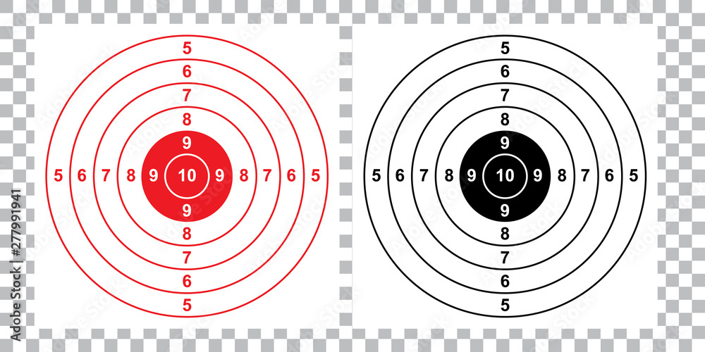 blank arrow  target blank gun target paper shooting target blank target background target paper shooting on white background vector