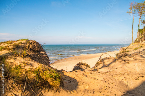 Fototapeta Naklejka Na Ścianę i Meble -   beach of the Baltic Sea in Orzechowo, Poland