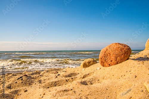 Fototapeta Naklejka Na Ścianę i Meble -  lonesome, unaffected beach of the Baltic Sea in Poland