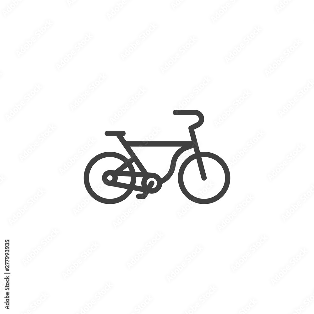 Bicycle line icon. linear style sign for mobile concept and web design. Bike outline vector icon. Symbol, logo illustration. Vector graphics Bicycle line icon. linear style sign for mobile concept and web design. Bike outline vector icon. Symbol, logo illustration. Vector graphics