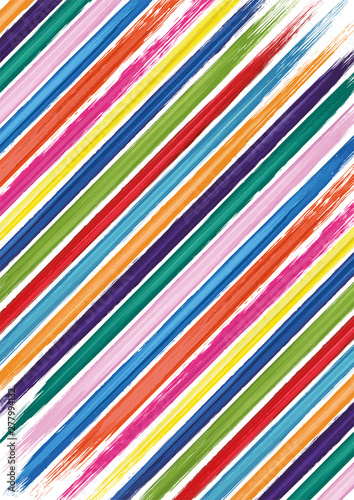 Colorful pattern with paint brushes strokes