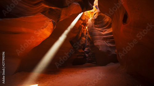 a sun beam in upper antelope canyon, az