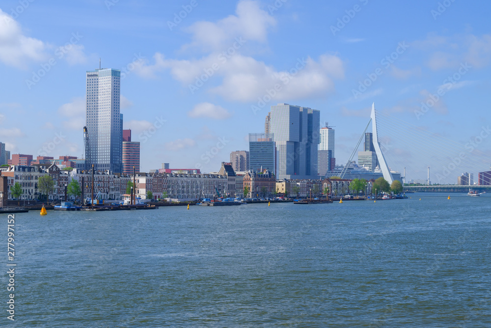 Rotterdam, South Holland, The Netherlands - May 5 2019: Archirecture of the city on the streets, Holland