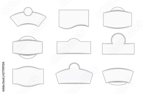 Set of frames for brand, logotype. Vector elements. Can be use for page decoration, advertising, promotional and etc. 