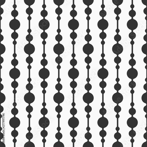 Abstract vector seamless pattern. Thickening bands. Monochrome background.