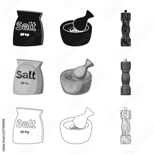 Vector design of cooking and sea logo. Set of cooking and baking vector icon for stock.