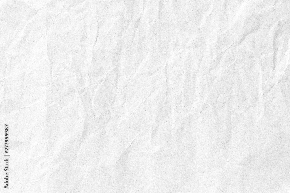 Old crumpled white paper background texture