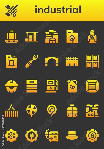 industrial icon set
