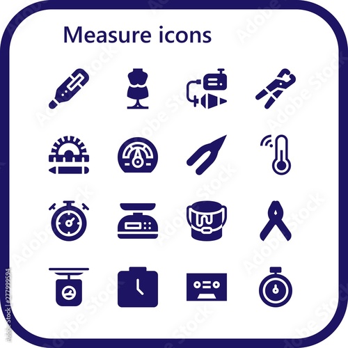 measure icon set