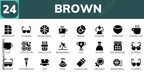 brown icon set