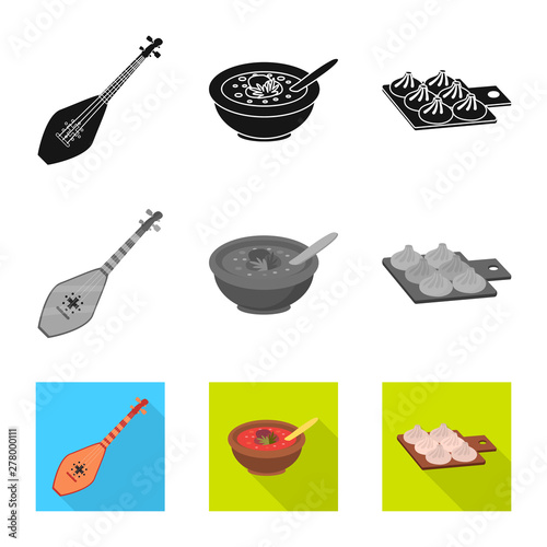 Vector illustration of culture and sightseeing logo. Collection of culture and originality stock symbol for web.