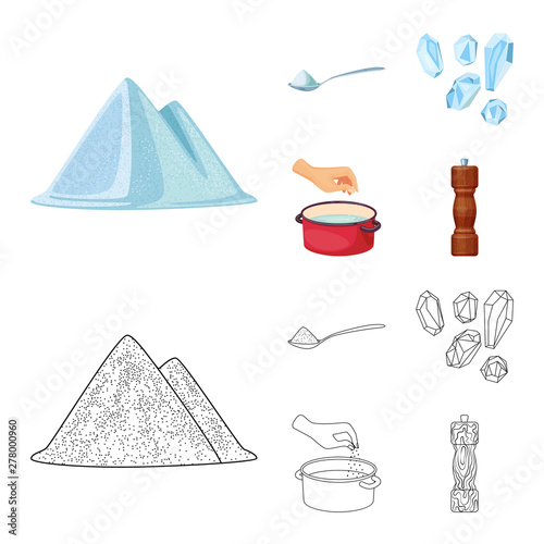 Vector illustration of cooking and sea icon. Set of cooking and baking stock symbol for web.