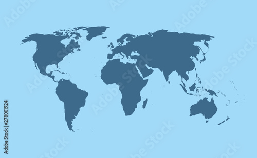 World map vector template, worldwide info graphic