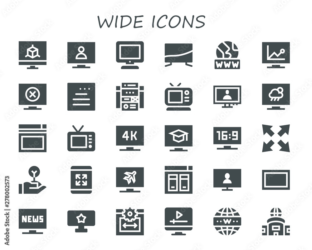 wide icon set wide icon set